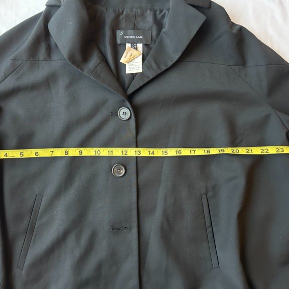 Derek Lam black wool blend oversize swing blazer, size 8 - Picture 8 of 10